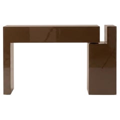 Luxury Italian Lacquered MDF Console Table Mogg Berlino Dainelli Studio RAL 7008