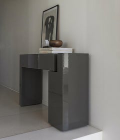 Luxury Italian Lacquered MDF Console Table Mogg Berlino Dainelli Studio RAL 7022