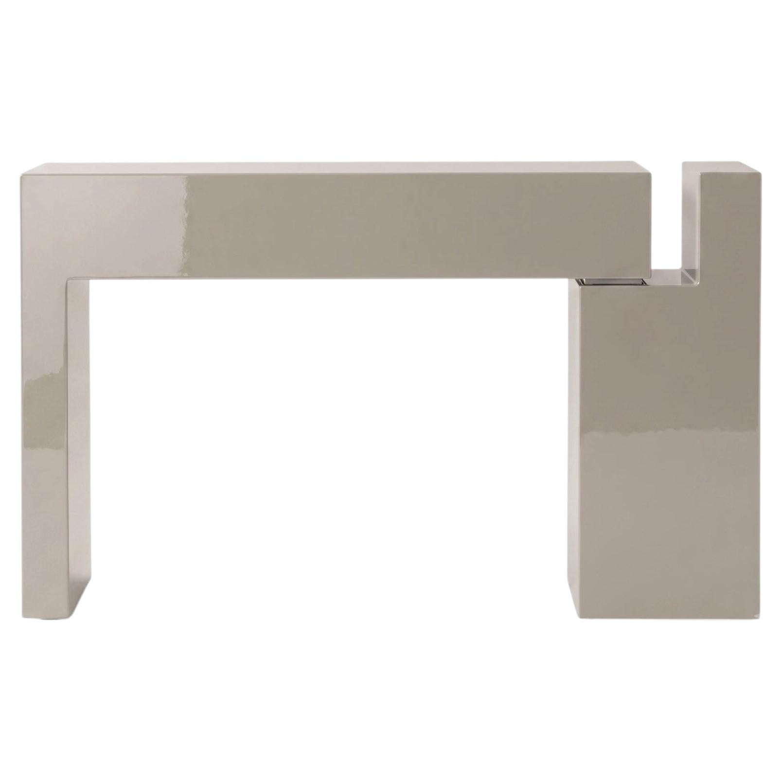 Luxury Italian Lacquered MDF Console Table Mogg Berlino Dainelli Studio RAL 7044