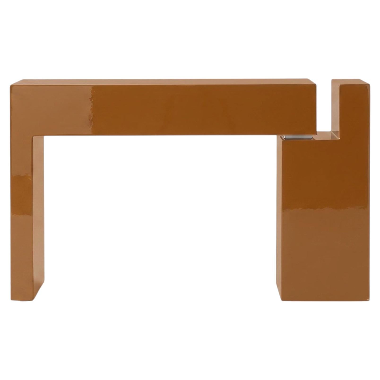 Luxury Italian Lacquered MDF Console Table Mogg Berlino Dainelli Studio RAL 8001