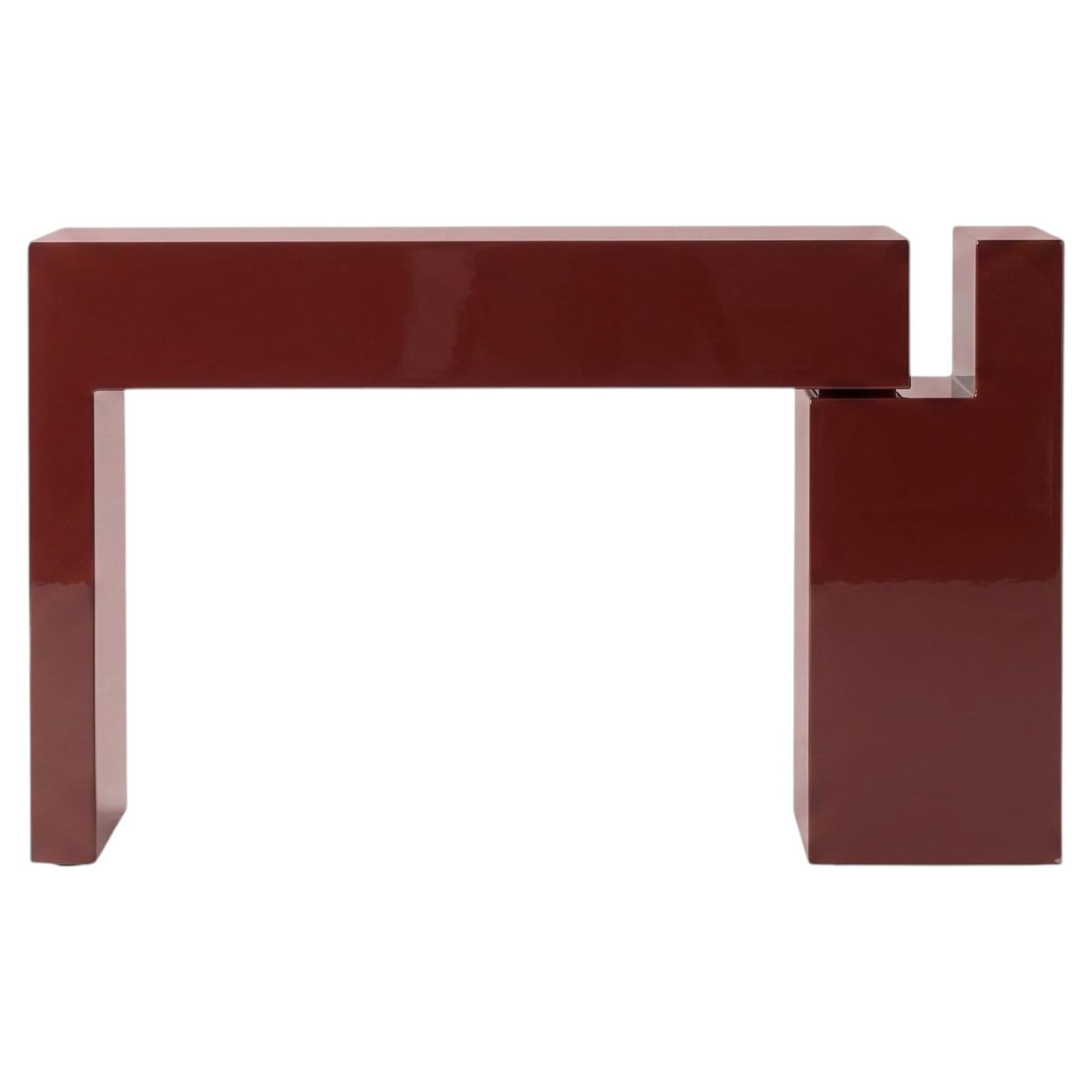 Luxury Italian Lacquered MDF Console Table Mogg Berlino Dainelli Studio RAL 8012