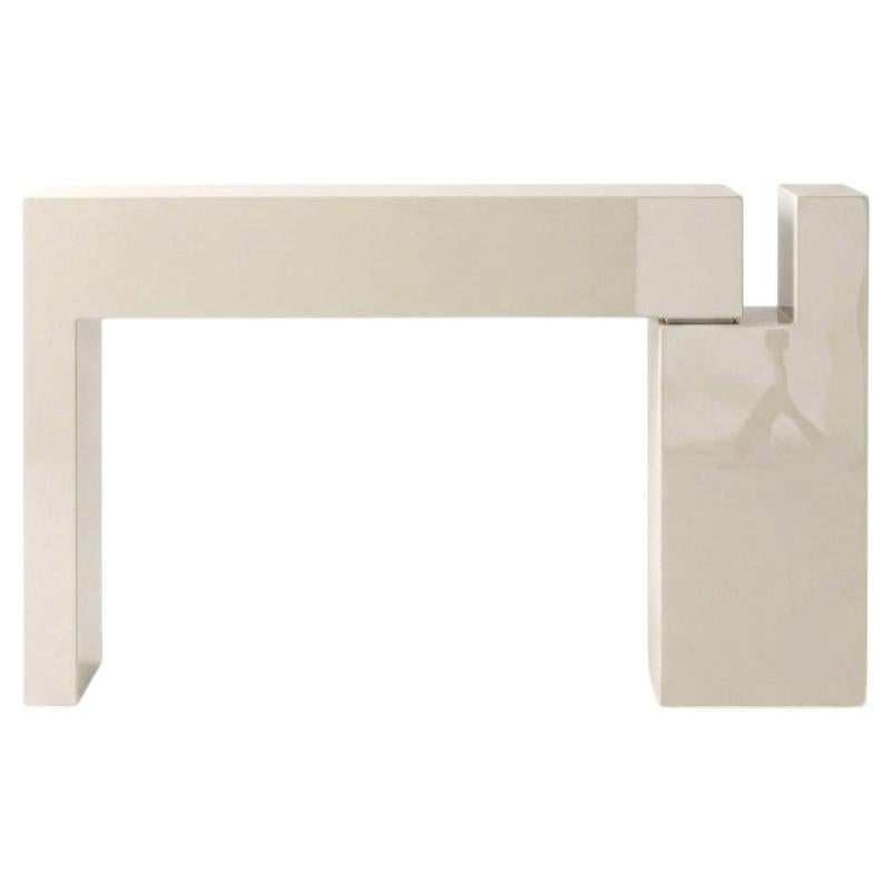 Luxury Italian Lacquered MDF Console Table Mogg Berlino Dainelli Studio RAL1013