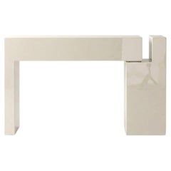 Luxury Italian Lacquered MDF Console Table Mogg Berlino Dainelli Studio RAL1013