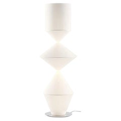 Lámpara de pie italiana de lujo con tela y LED «Mogg Costantina XXL», de Nava+Arosio
