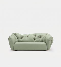 Sofá italiano de lujo de piel - Gaetano Pesce para Meritalia, modelo Nubola, 238 cm, gris