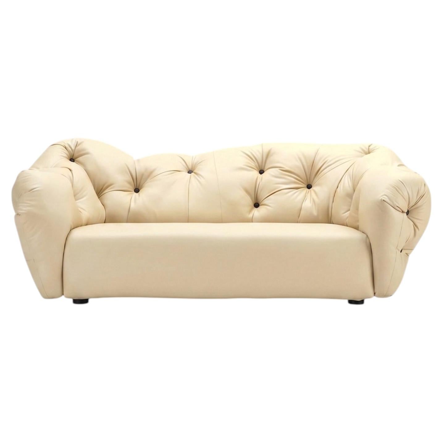 Luxury Italian Lounge Sofa in Leather - Gaetano Pesce for Meritalia Nubola 238cm