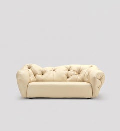 Luxury Italian Sofa in Leather - Gaetano Pesce for Meritalia Nubola 277 cm White