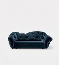 Luxuriöses italienisches Lounge-Sofa aus Samt – Gaetano Pesce für Meritalia Nubola – Marineblau