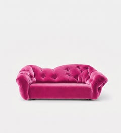Luxury Italian Lounge Sofa in Velvet - Gaetano Pesce for Meritalia Nubola - Pink