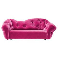 Luxury Italian Lounge Sofa in Velvet - Gaetano Pesce for Meritalia Nubola - Pink