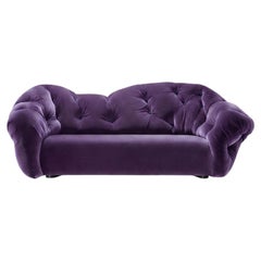 Luxury Italian Lounge Sofa in Velvet - Gaetano Pesce for Meritalia Nubola Purple