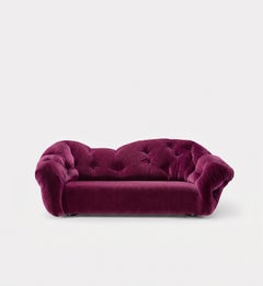Luxury Italian Lounge Sofa in Velvet - Gaetano Pesce for Meritalia Nubola Blush