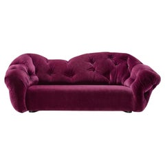 Luxury Italian Lounge Sofa in Velvet - Gaetano Pesce for Meritalia Nubola Blush