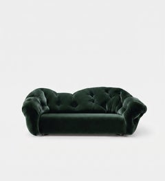 Luxury Italian Lounge Sofa in Velvet - Gaetano Pesce for Meritalia Nubola Forest