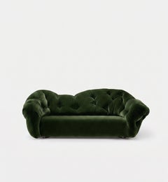 Luxury Italian Lounge Sofa in Velvet - Gaetano Pesce for Meritalia Nubola - Musk