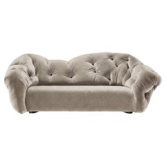 Luxuriöses italienisches Lounge-Sofa aus Samt – Gaetano Pesce für Meritalia Nubola – Sand