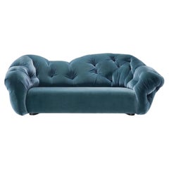 Luxuriöses italienisches Lounge-Sofa aus Samt – Gaetano Pesce für Meritalia Nubola Steel