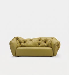 Luxury Italian Sofa in Leather - Gaetano Pesce for Meritalia Nubola 277 cm Taupe