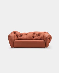 Luxury Italian Sofa in Leather - Gaetano Pesce for Meritalia Nubola 277cm Bronze
