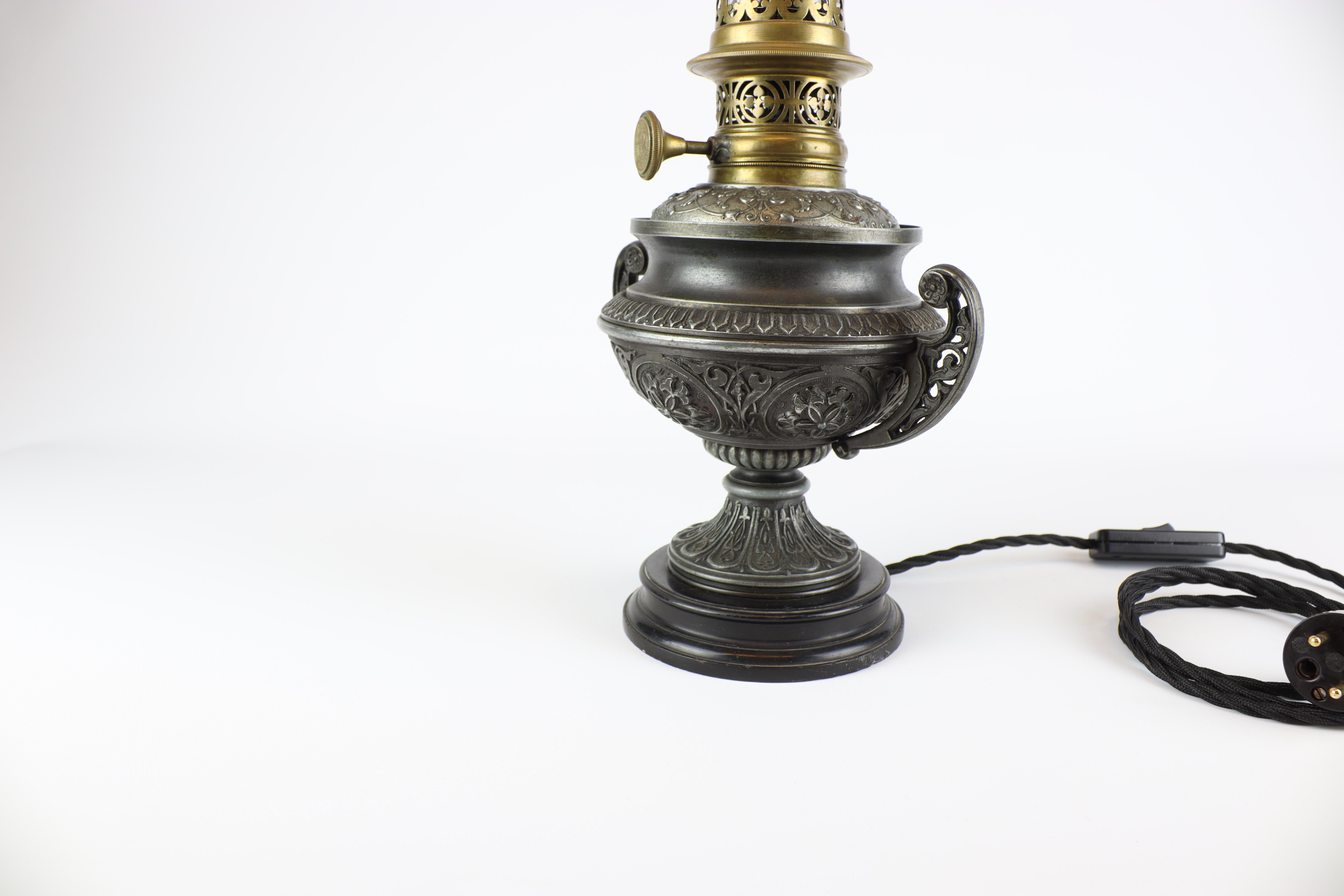 Luxury Kerosene Table Lamp R. Ditmar Wien 'Electrified' In Good Condition In Brno, CZ