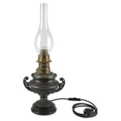 Antique Luxury Kerosene Table Lamp R. Ditmar Wien 'Electrified'