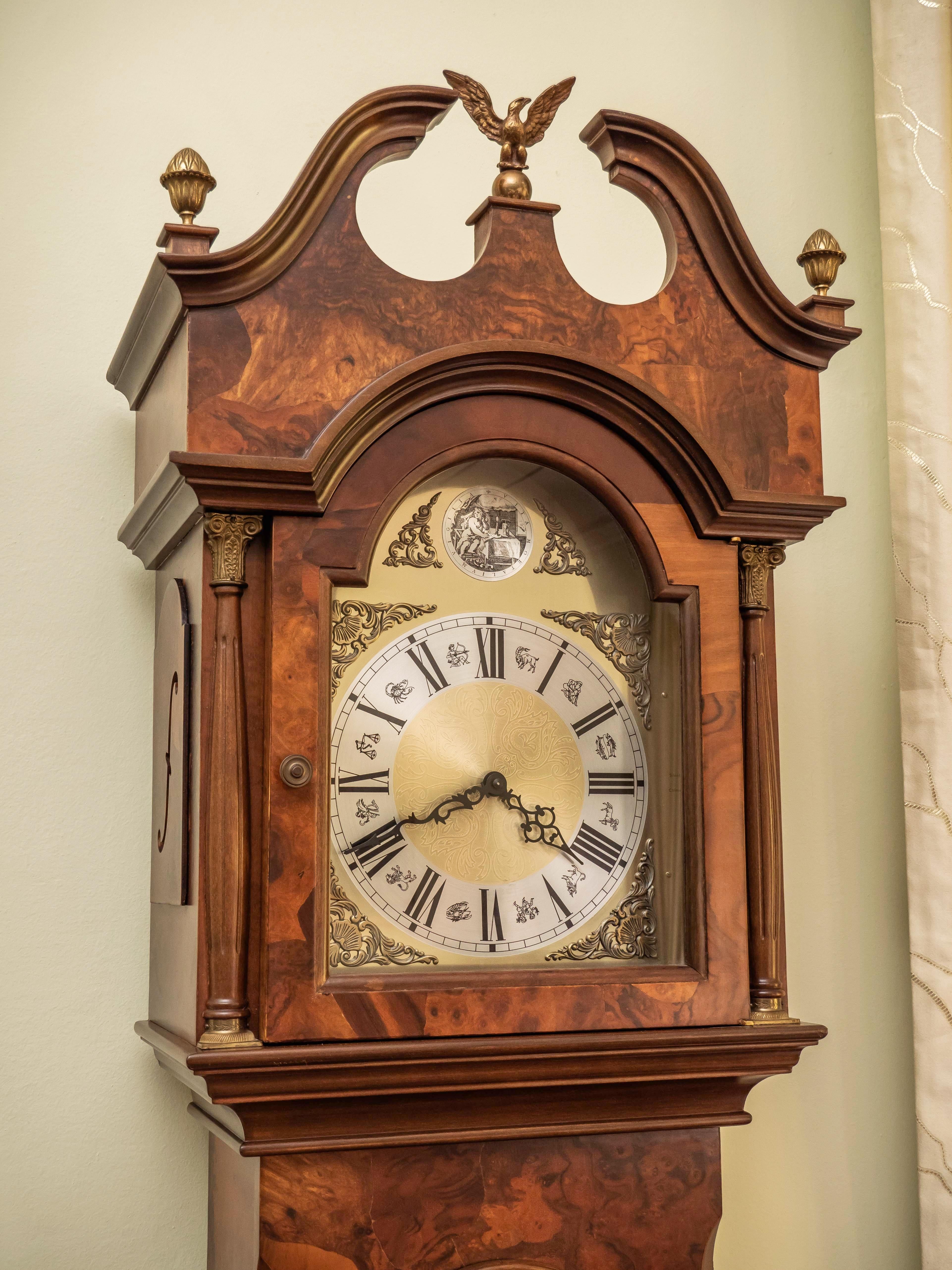 Hand-Carved Luxury Kieninger floor clock. Marked For Sale