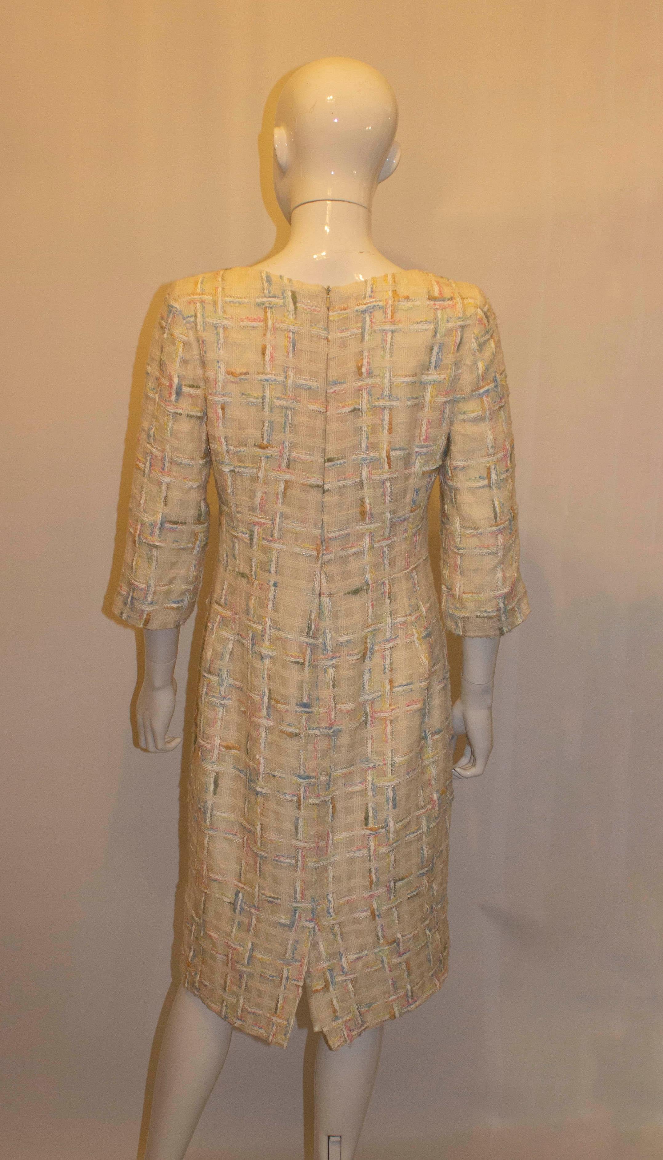 Luxury Lalage Beaumont Boucle Dress In Good Condition For Sale In London, GB