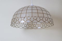 Luxury Large Capiz Shell Pendant Lamp, Beautiful Handmade Piece From The 1970s