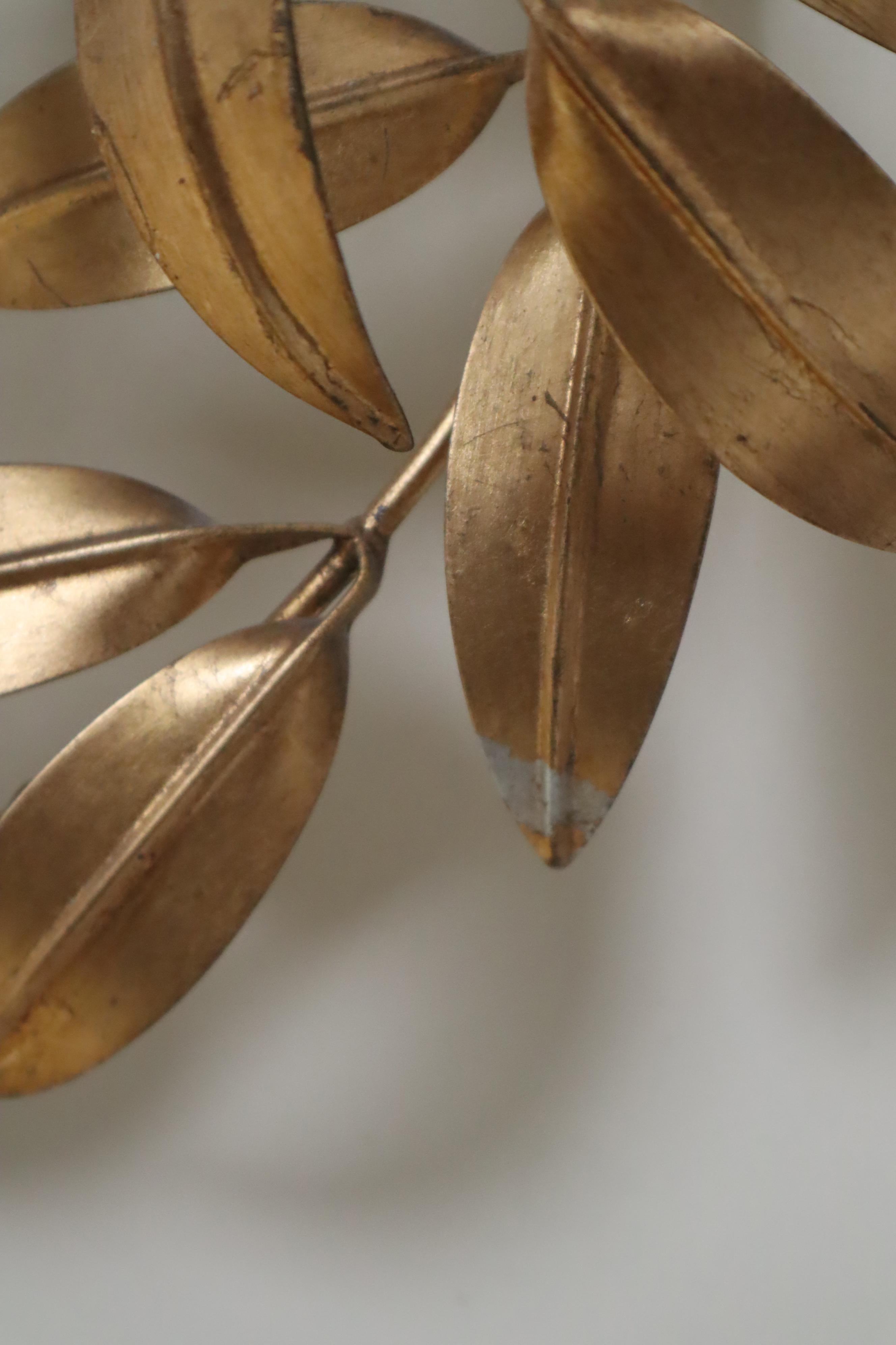 Hand-Crafted Luxury Large Golden Bell Flower Pioggia Doro Wall Lamp by Hans Kögl For Sale