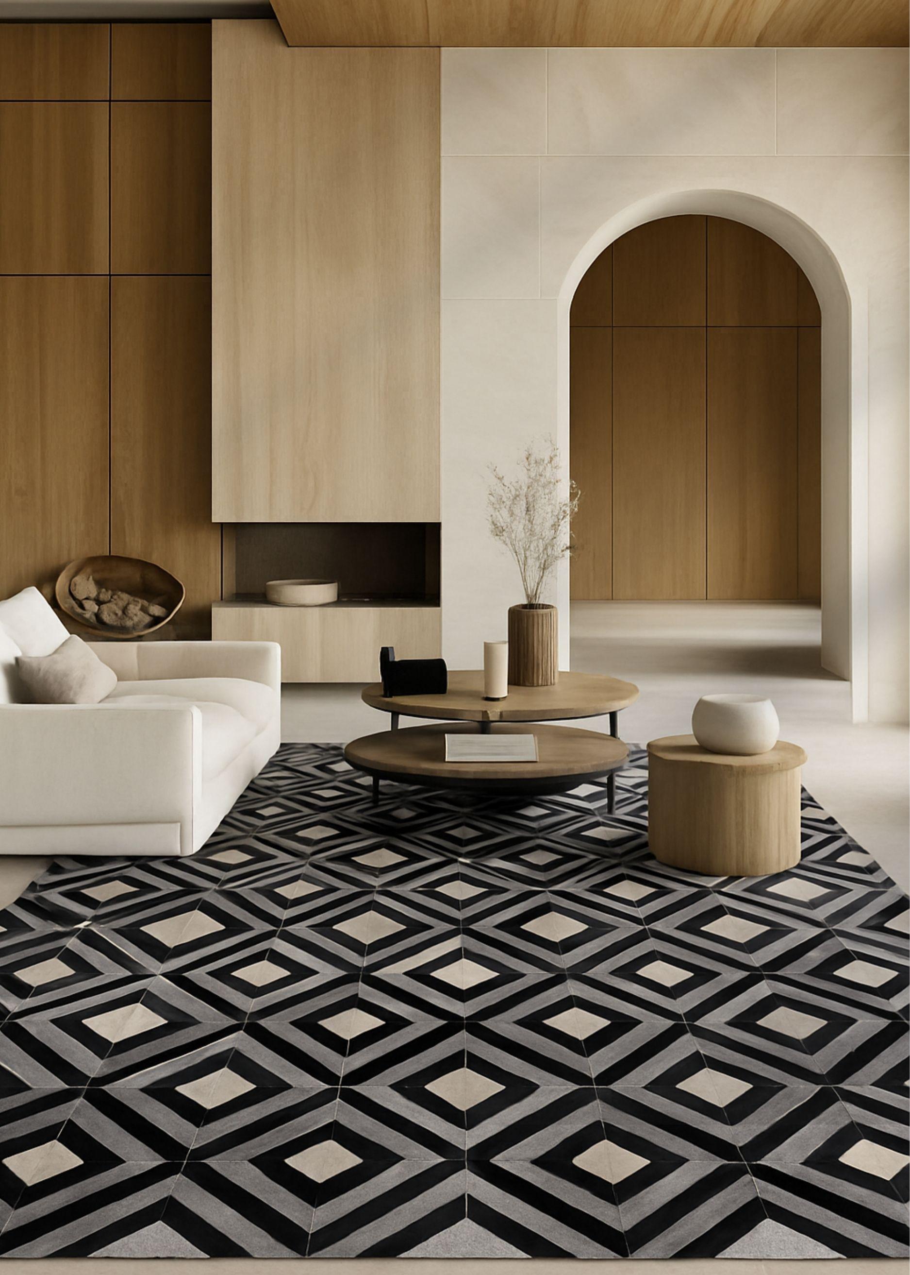 Tapis en cuir Miami - Design/One contemporain de luxe

Voici le tapis en cuir Miami de Kaymanta, une pièce magistrale conçue pour ceux qui apprécient le luxe et les décors contemporains les plus raffinés. Ce tapis, mesurant 8 x 10 pieds, est