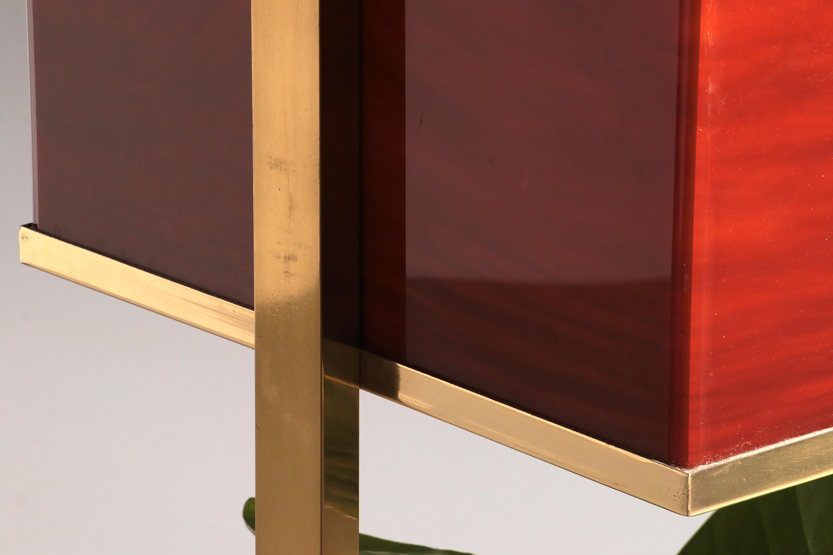 Luxury Lighted Planter on Wheels – Modern Room Divider 1960 Italy 7