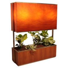 Luxury Lighted Planter on Wheels – Modern Room Divider 1960 Italy