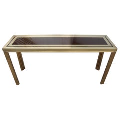 Consolle de luxe Liwan's Roma Design Maison Mercier Freres 1970s Gold Satin Brass