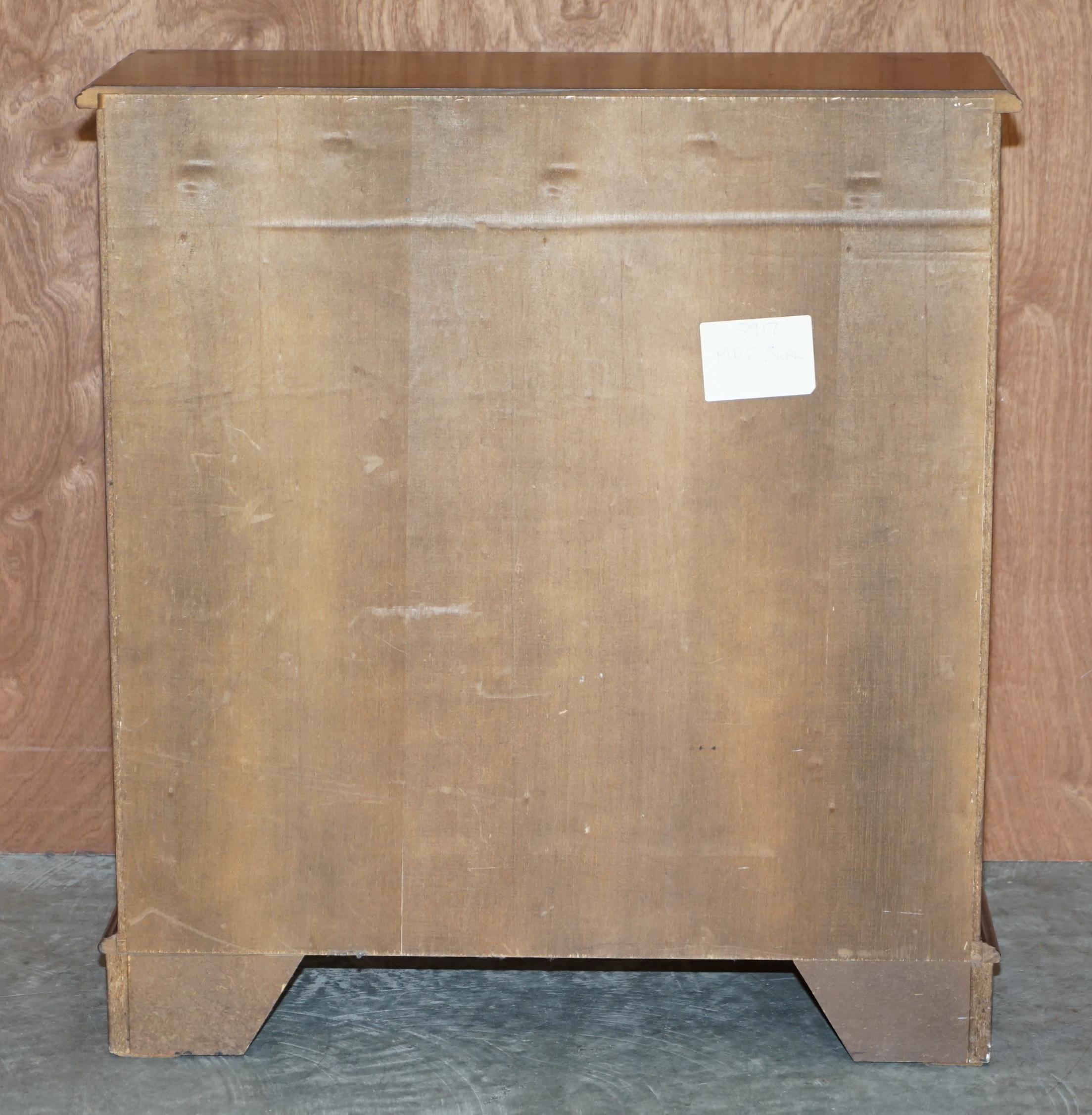 20th Century Luxury Hardwood Vintage Two Drawer Dwarf Library Bookcase Sideboard Drawers For Sale
