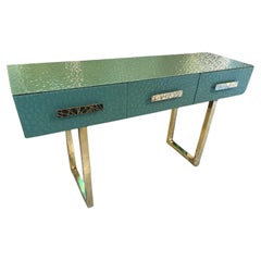 consola de lujo de cristal verde de Murano justfurnituress diseñador