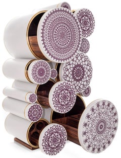 Luxuriöses Meisterwerk "Mademoiselle" Zeitgenössisches modernes Kabinett Bar Palisander