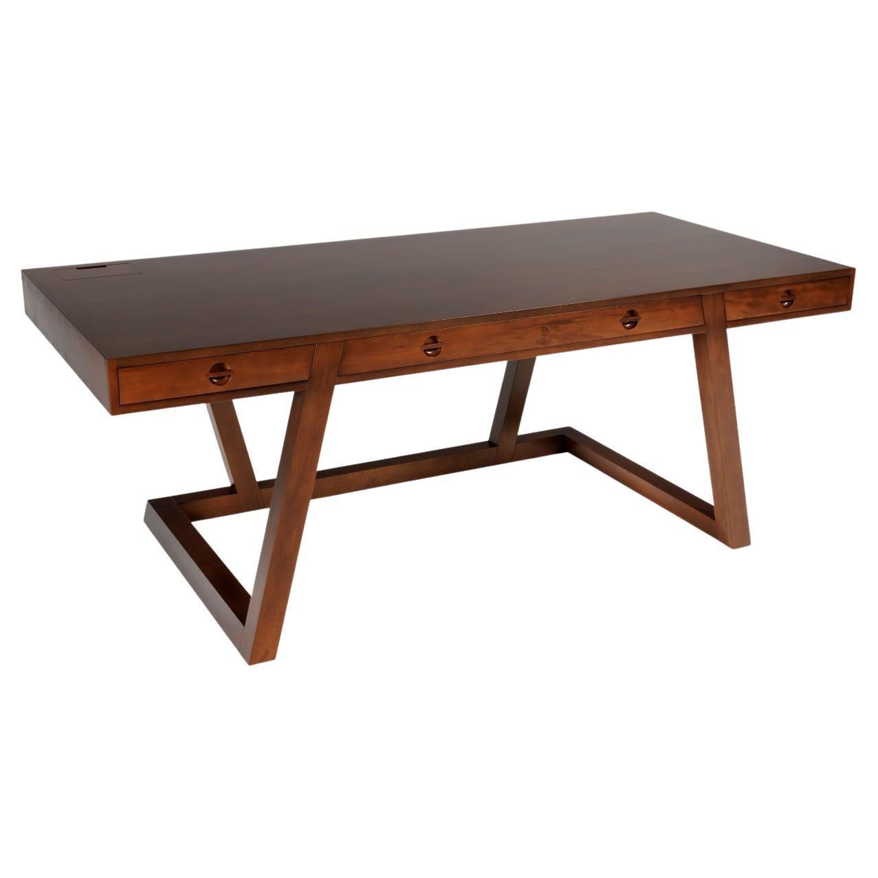 Luxury Mid-Century Modern Style Desk made from Sustainable River Rescued Wood