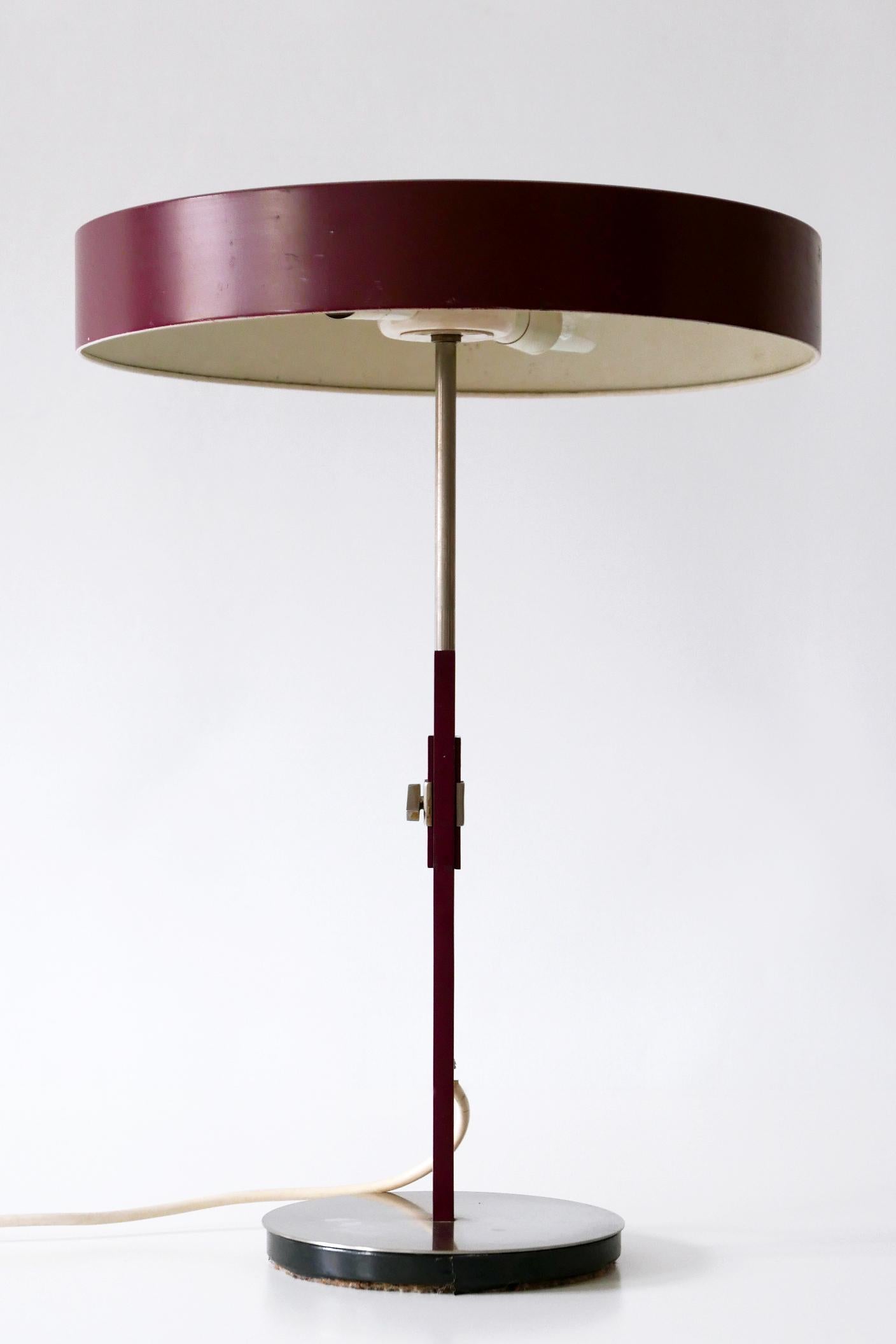 Enameled Luxury Mid-Century Modern President Table Lamp by Kaiser Leuchten 1960s Germany