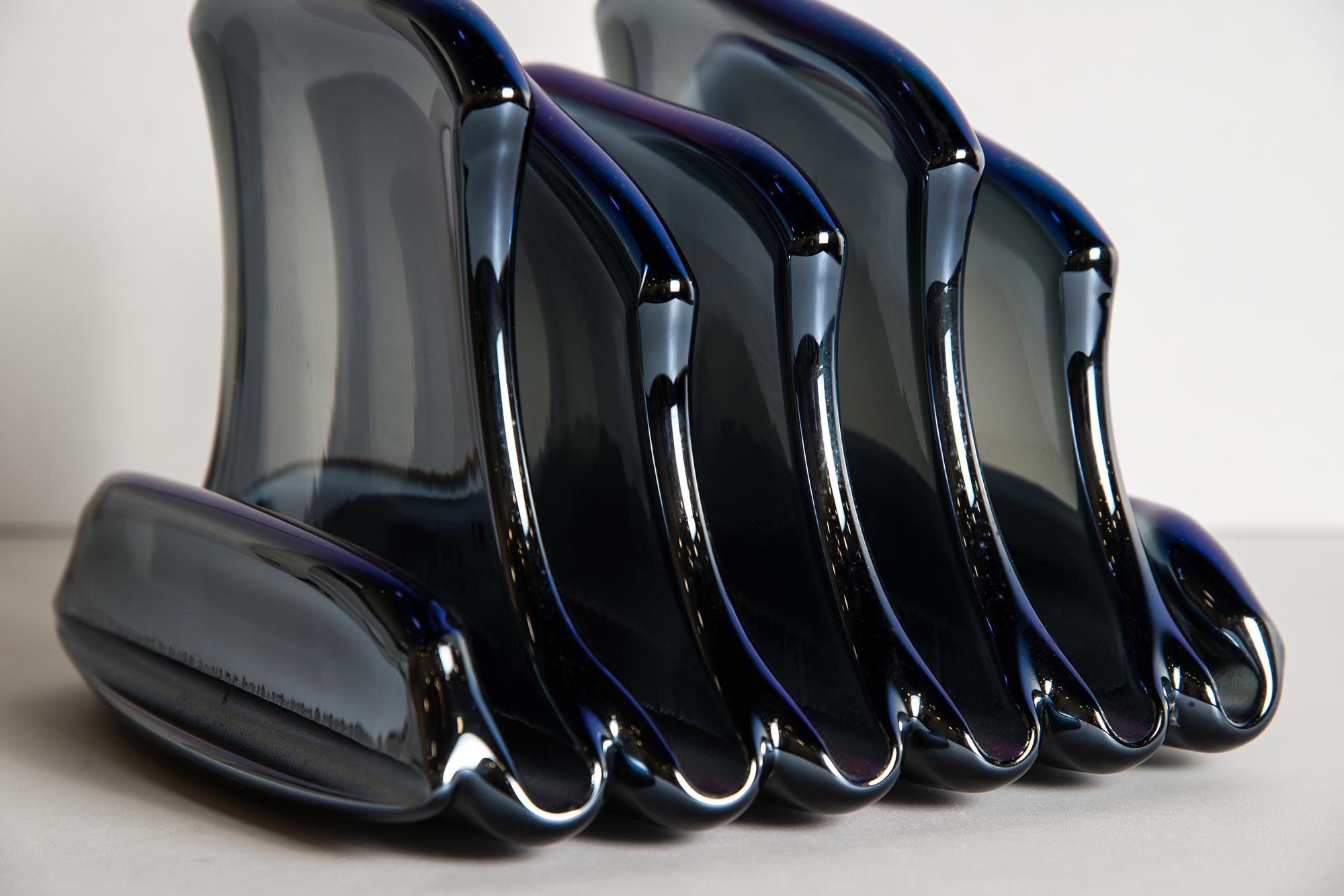 Luxuriöser moderner Buchständer aus Glas (Ukrainisch) im Angebot