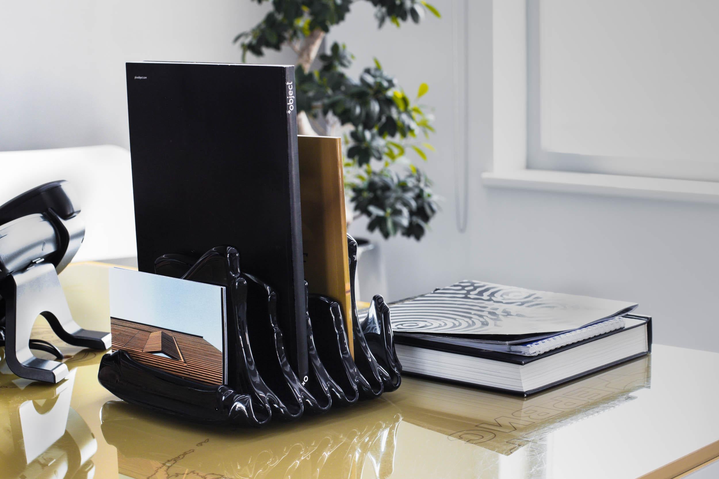 Luxuriöser moderner Buchständer aus Glas im Angebot 2