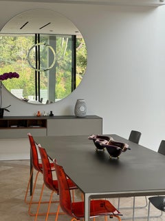 Plato decorativo moderno de lujo "Flow" morado de cristal