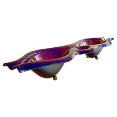 Luxury Modern Decorative Platter "Flow" Purple made of glass Luxury Modern Decorative Platter "Flow" Purple made of glass