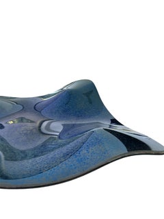 Lussuoso piatto decorativo moderno "Manta Jamala" realizzato in vetro