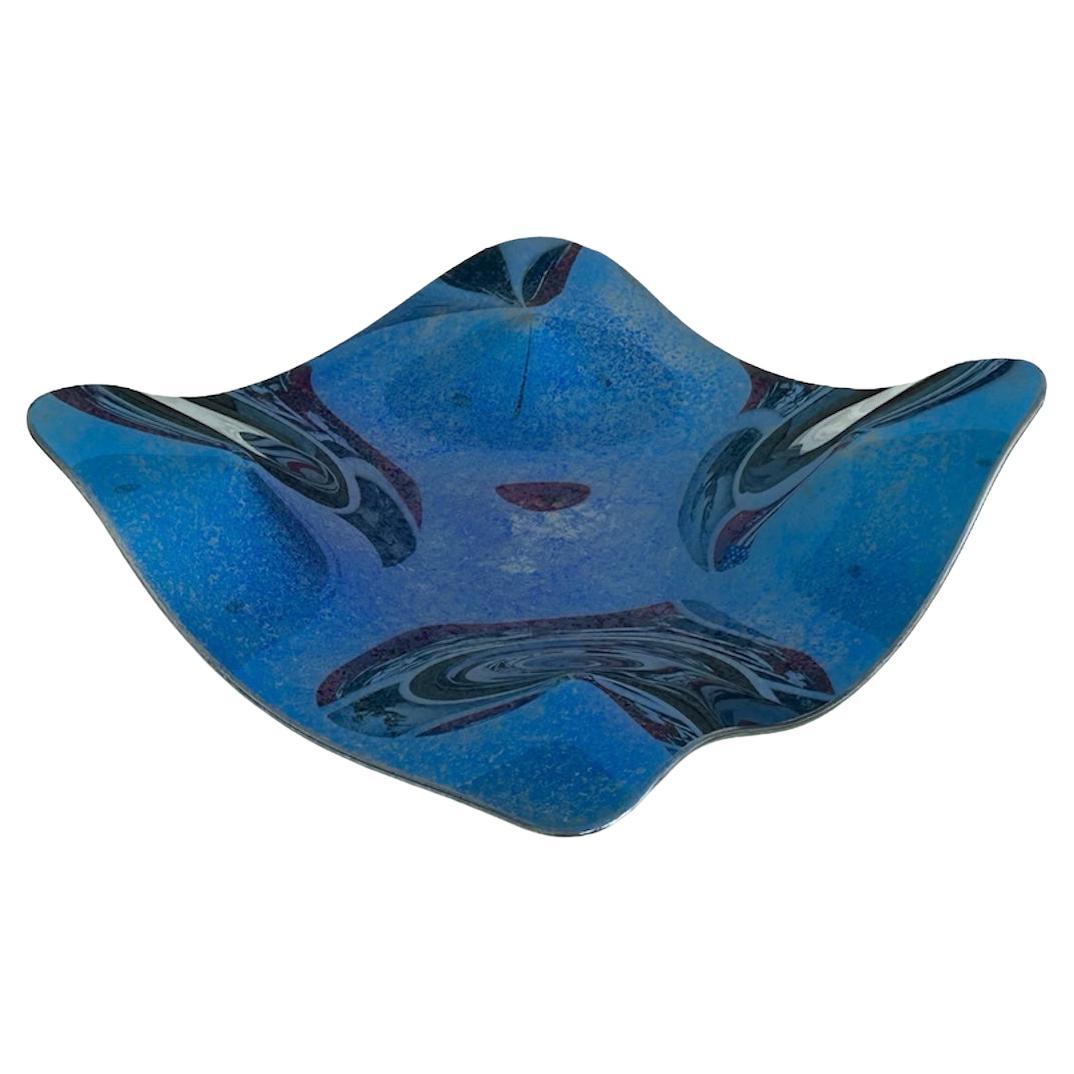 Luxuriöser Moderner Deko-Teller "Manta Jamala" aus Glas