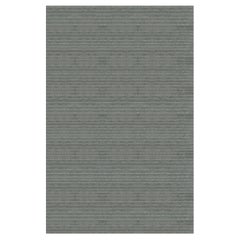 Luxury Modern Hand-Knotted Alternating Stripe Light Blue 10x14 Rug