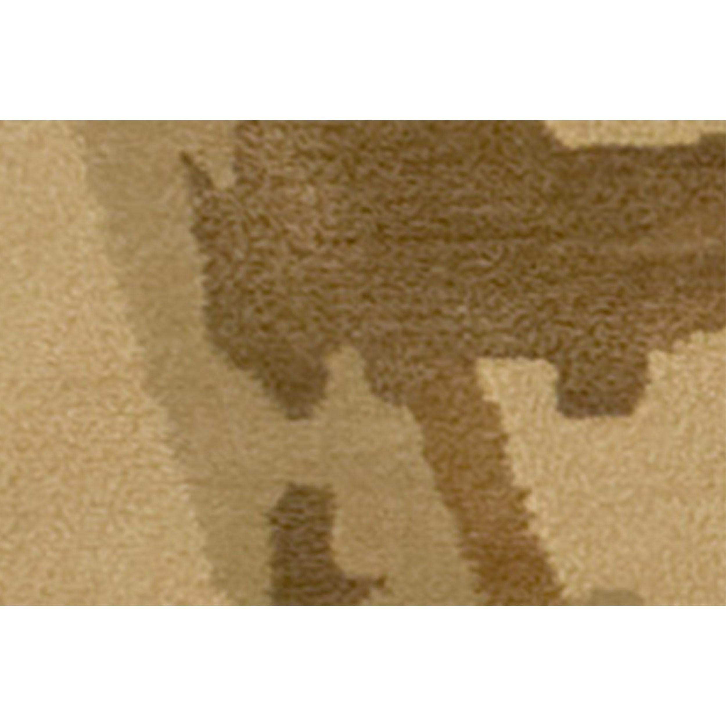 Luxury Modern Hand-Knotted Bamboo Brown 12x15 Rug In New Condition For Sale In Secaucus, NJ