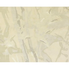 Luxury Modern Hand-Knotted Bamboo Ivory 12x15 Rug