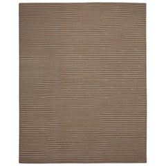 Tapis de luxe moderne noué à la main en frêne de bœuf 10x14