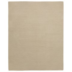 Luxury Modern Hand-Knotted Bark Linen 10x14 Rug