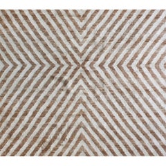 Luxury Modern Hand-Knotted Bridget Natural & Ecru 10x14 Rug